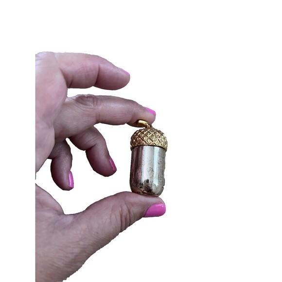 Towle Salt Shaker Acorn Gold Top w/ Silver Base Plated Vintage Japan Fall Nut - Picture 1 of 7